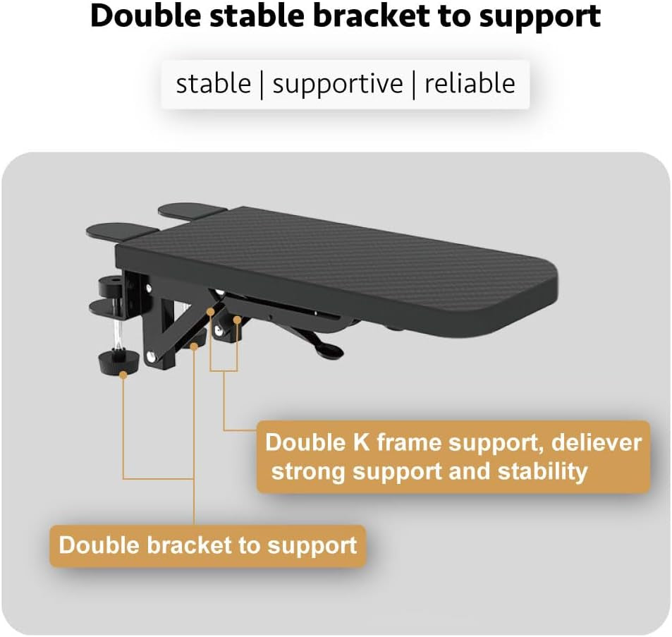 Ergonomic Computer Arm Rest - Sturdy Desk Support & Extender for Home and Office Use